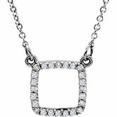 Rounded Square Center Mounting or Diamond Necklace