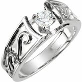 Scroll Design Cathedral Ring