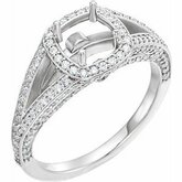 Semi-mount Engagement Ring or Matching Band
