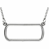 Soft Rectangle Center or Necklace