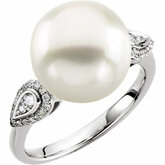 South Sea Cultured Pearl & Diamond Ring or Semi-mount