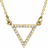 Triangle Center Mounting or Diamond Necklace