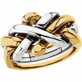 Two Tone 4 Piece Puzzle Ring