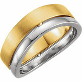 Two Tone 6.4mm Band