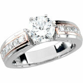 Two Tone Accented Engagement Base or Band Mounting