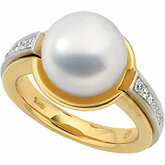 Two-Tone Accented Ring Mounting for Pearl