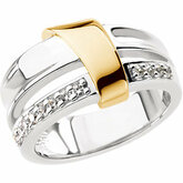 Two-Tone Ring Mounting for Diamonds