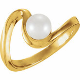 Wavy Ring Mounting for Pearl