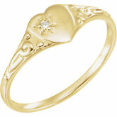 Youth Diamond Heart Ring