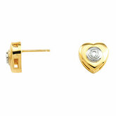Bezel-Set Solitaire Earring Mounting