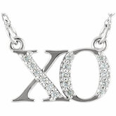 "XO" Diamond Necklace or Center Mounting