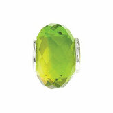 KeraÂ® Green & Yellow Faceted Glass Bead