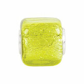 KeraÂ® Yellow Square Glass Bead