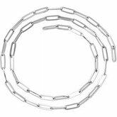 Ch1095 / Sterling Silver / Per Inch / Wypolerowane / 3.85Mm Flat Wire Long Link Chain