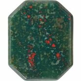 Emerald/Octagon Genuine Bloodstone