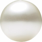 Round White Imitation Mabe Pearl