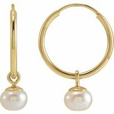 Pearl Huggie/Hoop Earrings