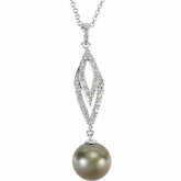 Tahitian Pearl & Diamond Necklace