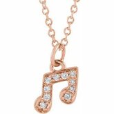 Petite Music Note Necklace