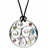Freshwater Cultured Pearl & Gemstone Necklace