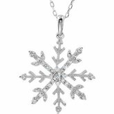 Snowflake Cubic Zirconia 18" Necklace