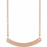 Engravable Curved Bar Necklace
