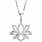 Petite Lotus Necklace or Pendant