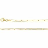 Ch1094 / 14K Yellow / 16 In / Wypolerowane / Elongated Link Chain With Lobster Clasp