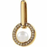 Akoya Cultured Pearl & Diamond Pendant