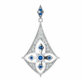 Sapphire & Diamond Fashion Pendant