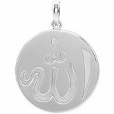 86974 / Pendant / Neosadený / Sterling Silver / Semi-Polished / Allah Pendant