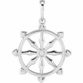 Dharmachakra Wheel Necklace or Pendant