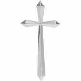None / Pendant / Sterling Silver / 37.97X18.45 Mm / Polished / Elongated Cross Pendant