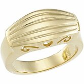 Grooved Ring w/ Heart Shape Cutout
