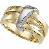 Overlapping Bands Fashion Ring