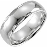 52024 / Sterling Silver / 4.5 / 7 Mm / Wypolerowane / Scalloped Edge Comfort-Fit Band