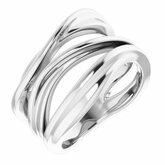 None / Sterling Silver / Polished / Negative Space Ring