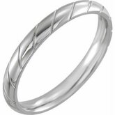 52174 / Continuum Sterling Silver / 11 / 3 Mm / Wypolerowane / Patterned Comfort-Fit Band
