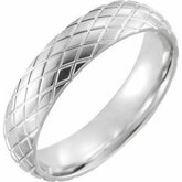 52175 / Continuum Sterling Silver / 11 / 5 Mm / Wypolerowane / Patterned Comfort-Fit Band