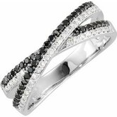3/8 CTW Black & White Diamond Ring