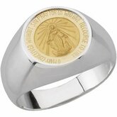 Round Miraculous Medal Ring