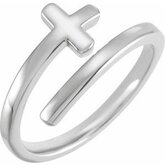 Engravable Sideways Cross Ring