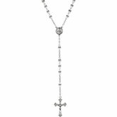 86355 / Sterling Silver / Silver Bead Rosary
