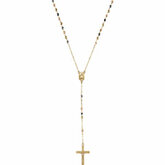 Tri-Color Rosary Necklace